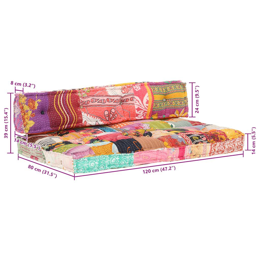 Patchwork / Duo – Le Moelly coussin de canapé sur palette