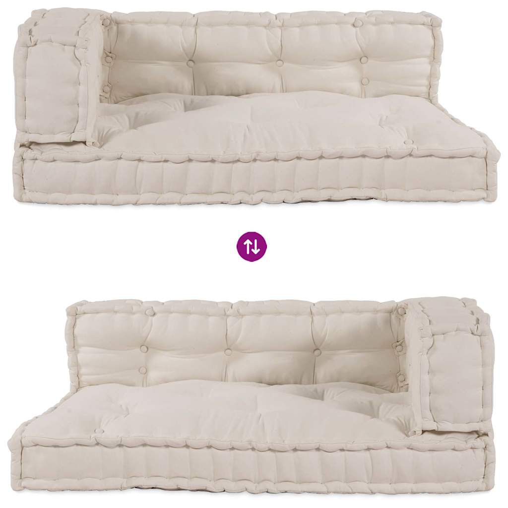 Crème / Trio – Le Moelly coussin de canapé sur palette