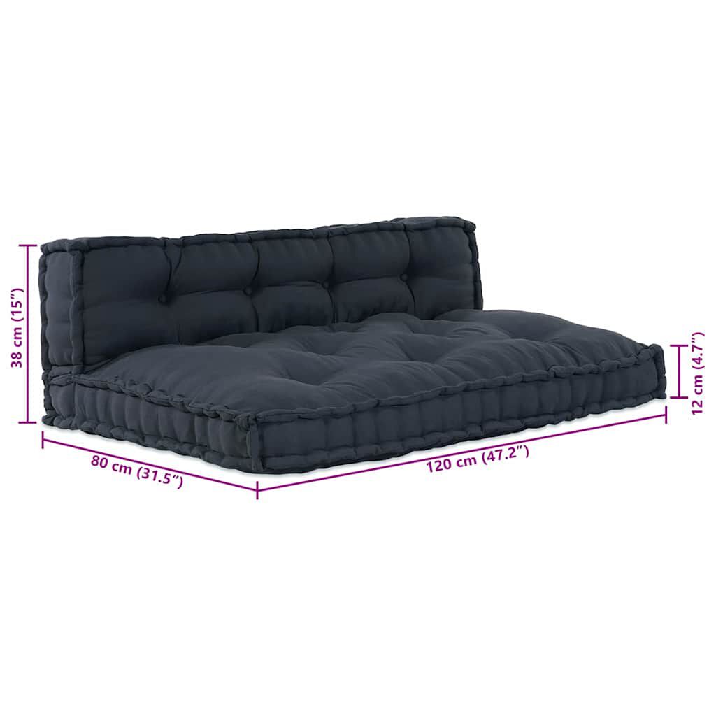 Anthracite / Duo – Le Moelly coussin de canapé sur palette