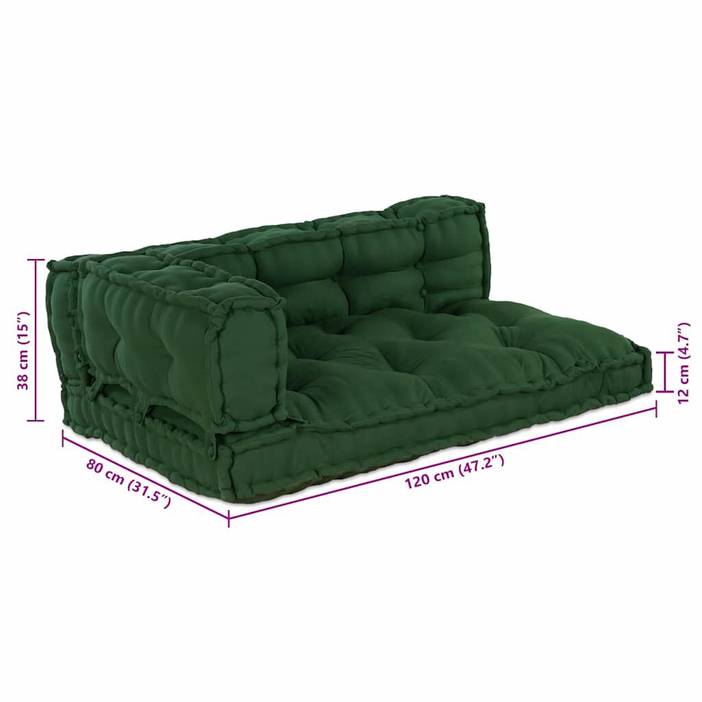 Vert / Trio – Le Moelly coussin de canapé sur palette