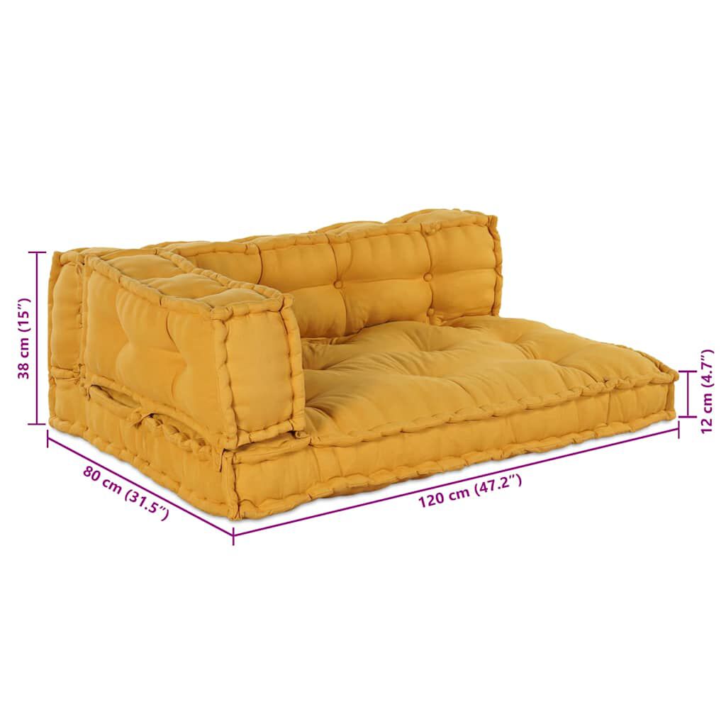 Jaune / Trio – Le Moelly coussin de canapé sur palette
