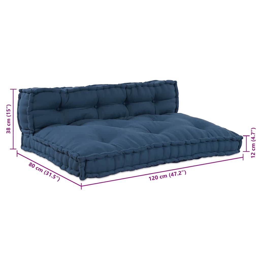 Indigo / Duo – Le Moelly coussin de canapé sur palette