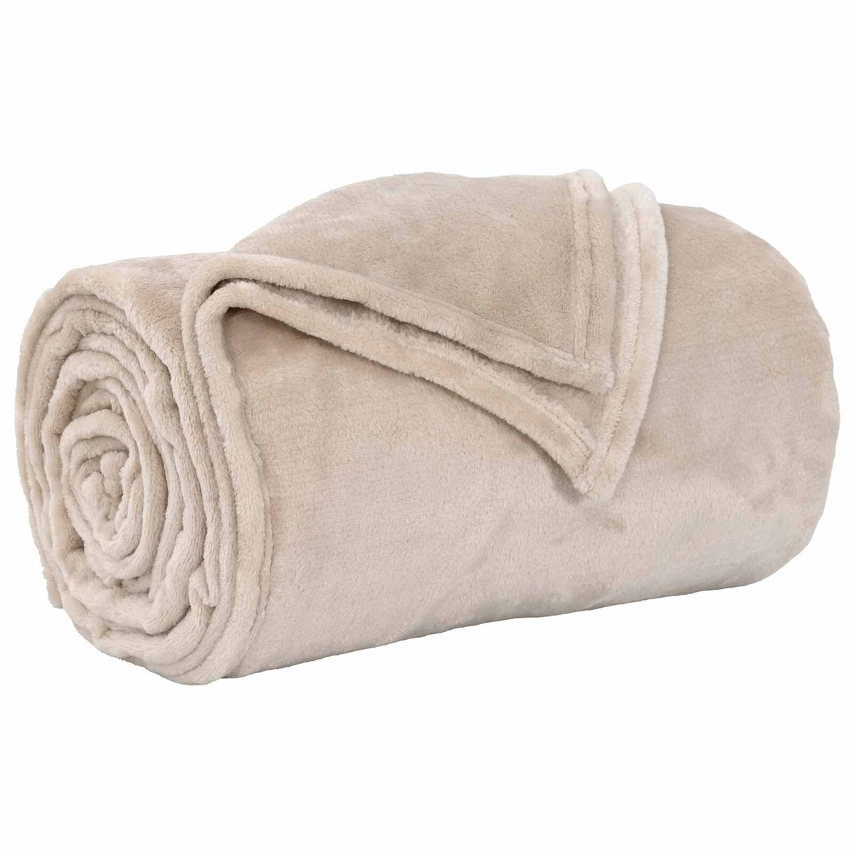 Beige / 150 x 200 cm – Plaid polaire Moelly