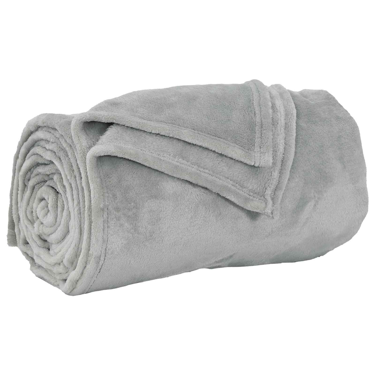 Gris / 220 x 240 cm – Plaid polaire Moelly