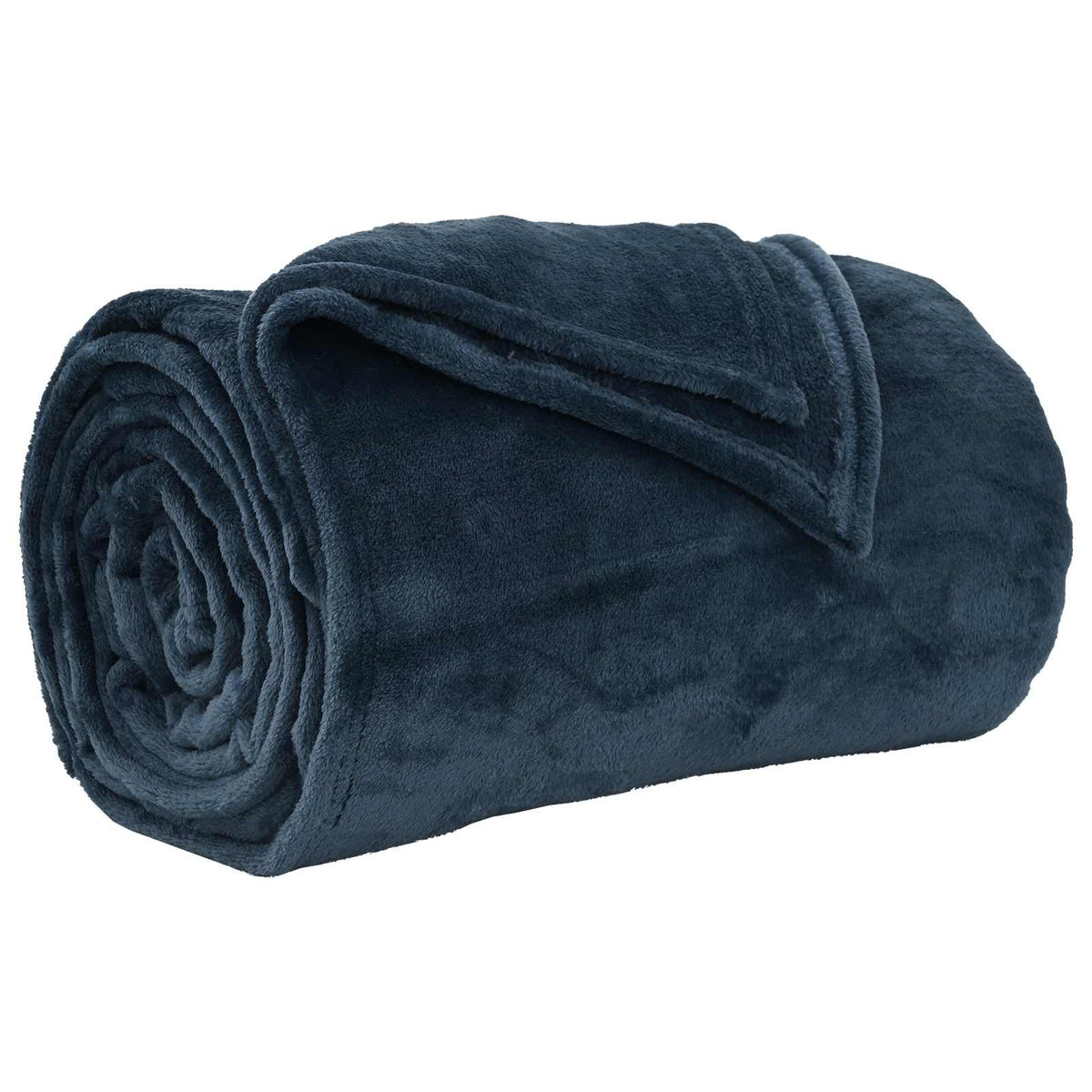 Bleu marine / 240 x 270 cm – Plaid polaire Moelly