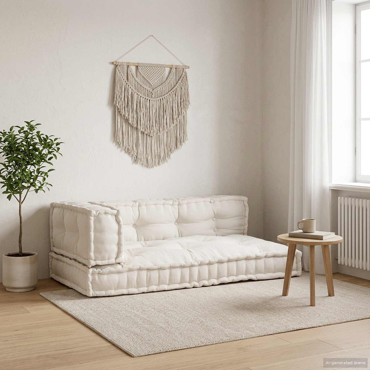 Crème / Trio – Le Moelly coussin de canapé sur palette