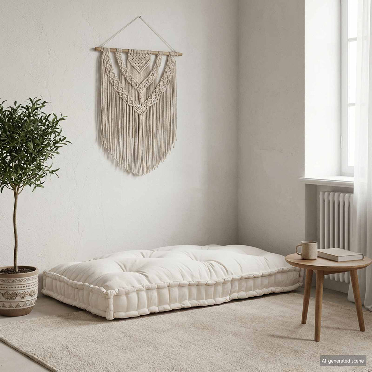 Crème / Solo – Le Moelly coussin de canapé sur palette