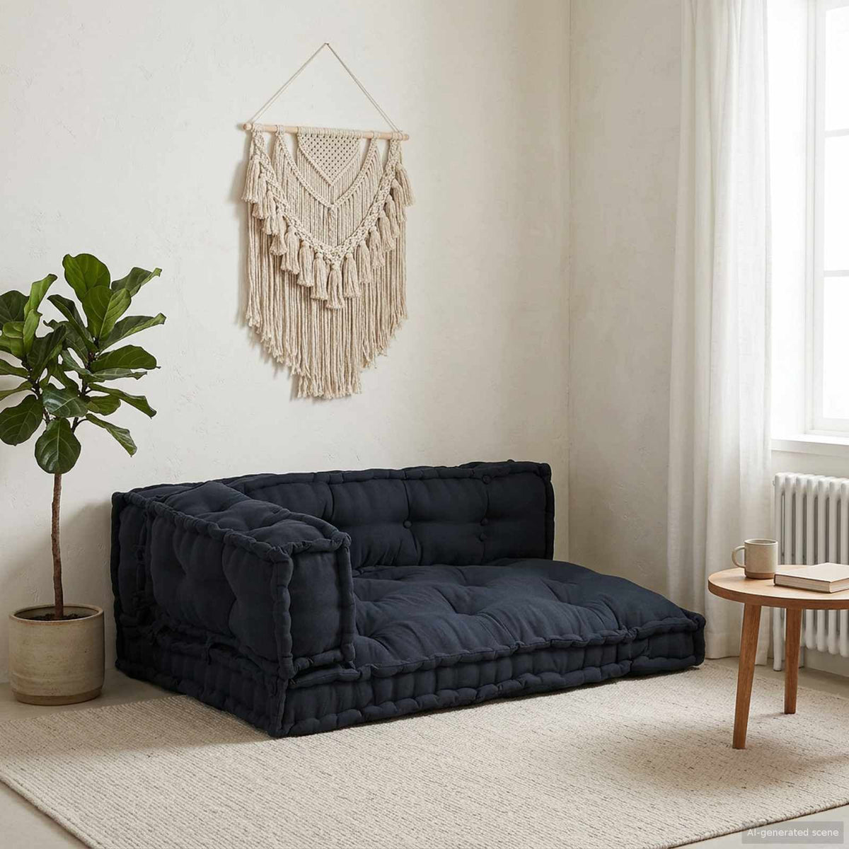 Anthracite / Trio – Le Moelly coussin de canapé sur palette