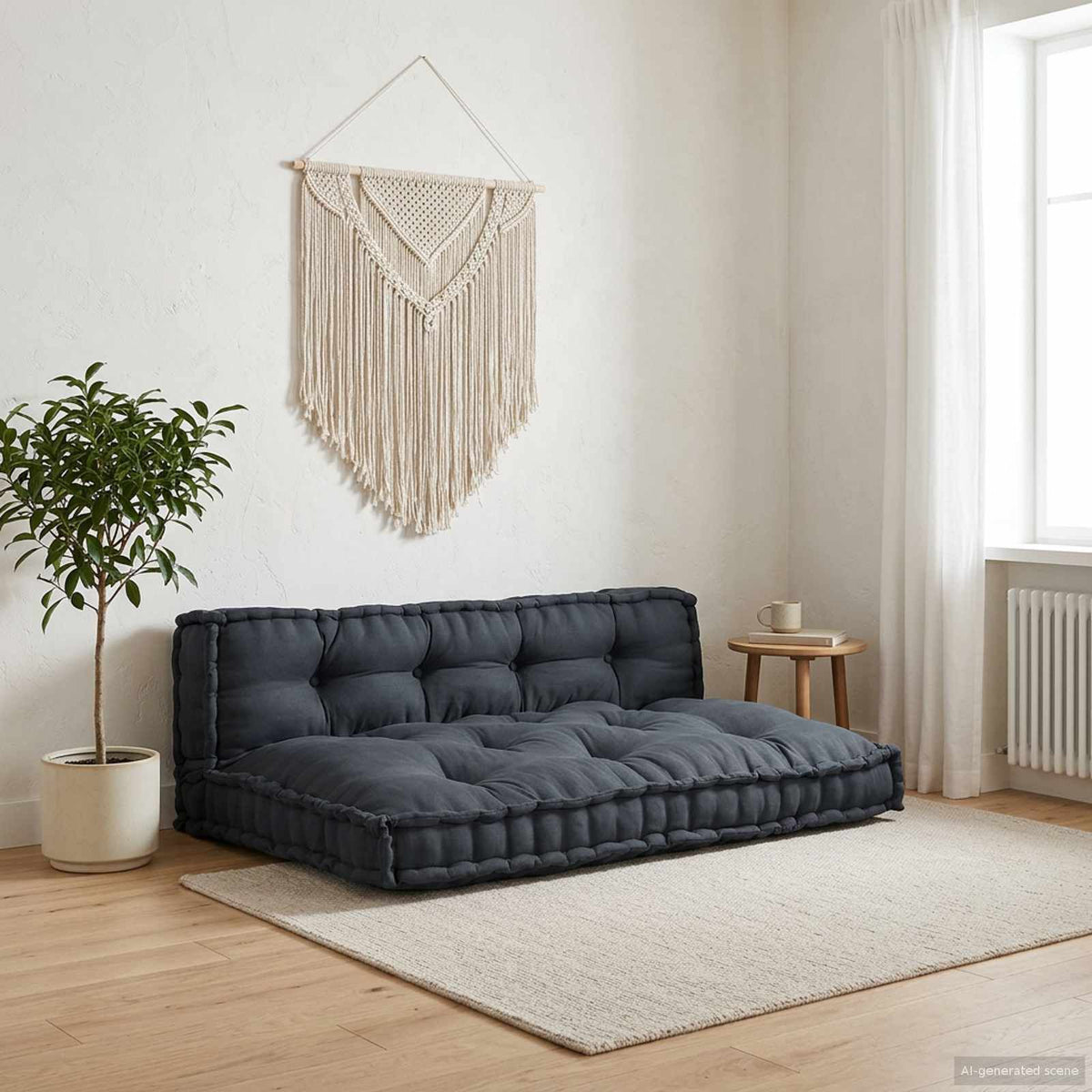 Anthracite / Duo – Le Moelly coussin de canapé sur palette