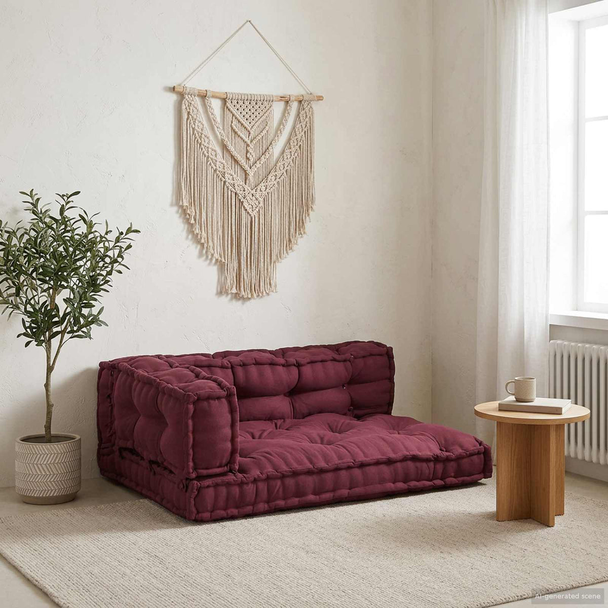 Marron / Trio – Le Moelly coussin de canapé sur palette