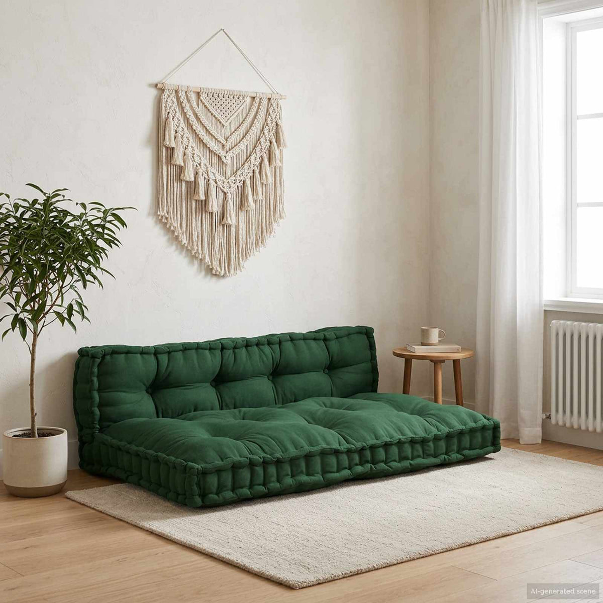 Vert / Duo – Le Moelly coussin de canapé sur palette