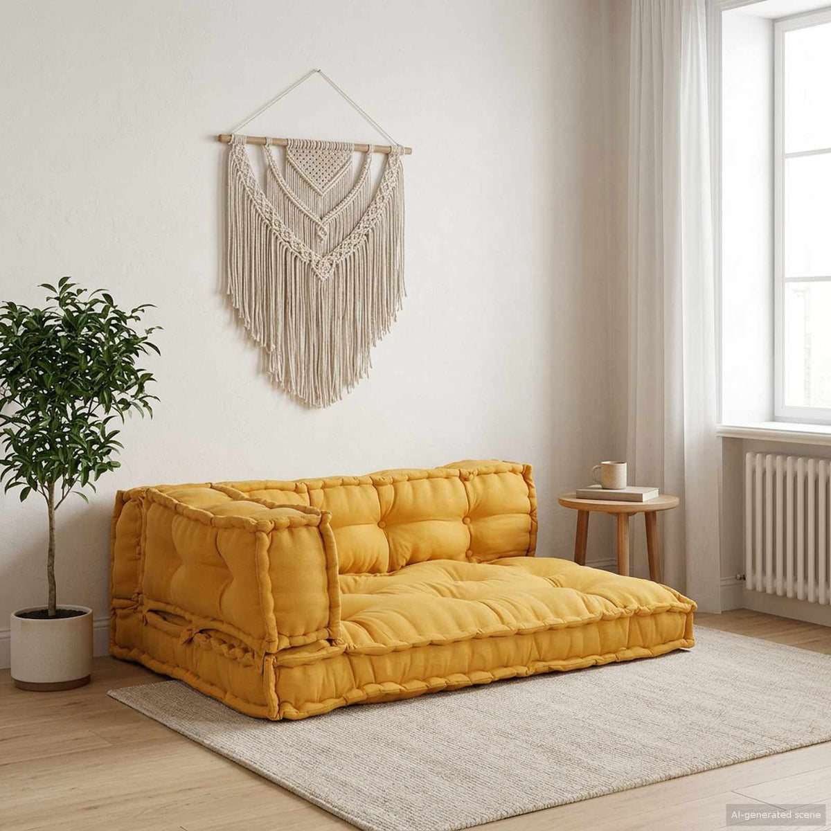 Jaune / Trio – Le Moelly coussin de canapé sur palette