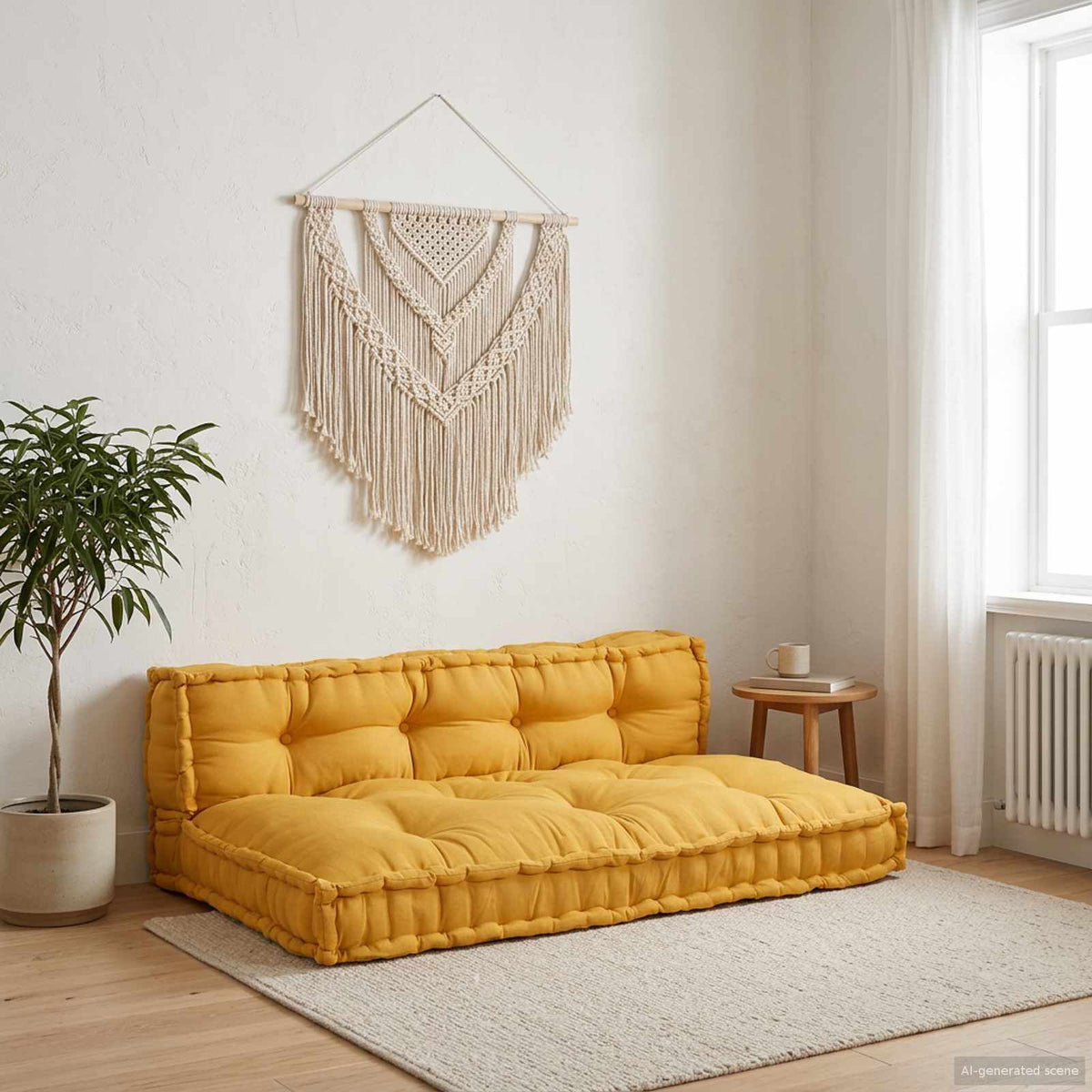 Jaune / Duo – Le Moelly coussin de canapé sur palette