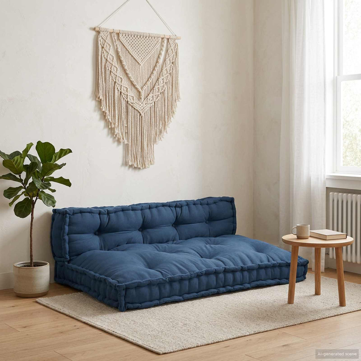 Indigo / Duo – Le Moelly coussin de canapé sur palette