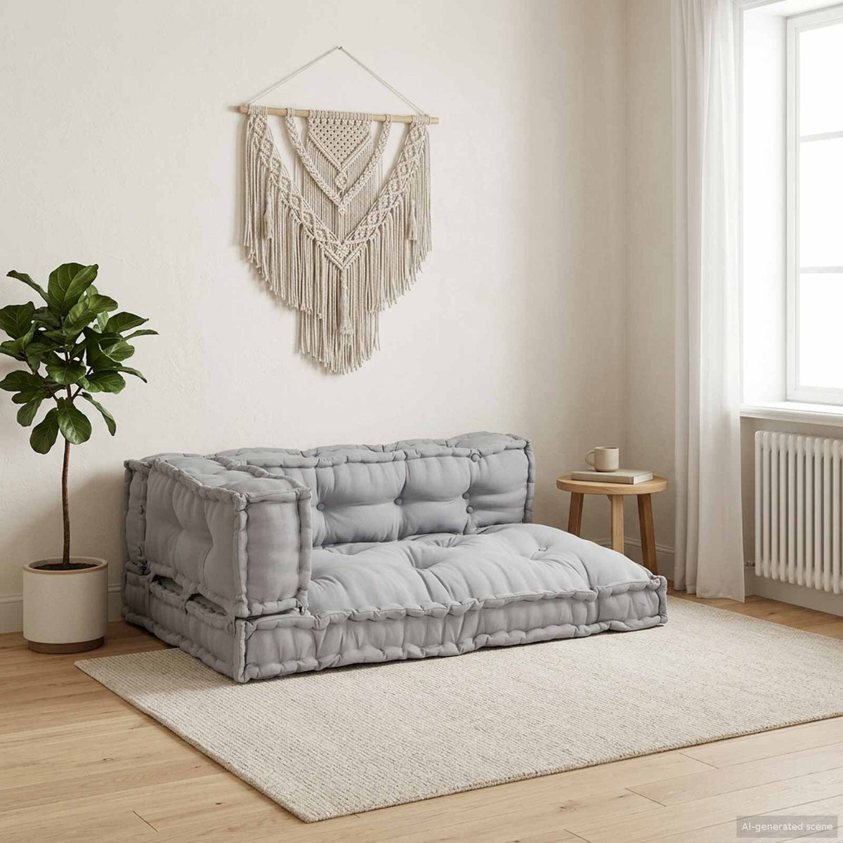 Gris / Trio – Le Moelly coussin de canapé sur palette