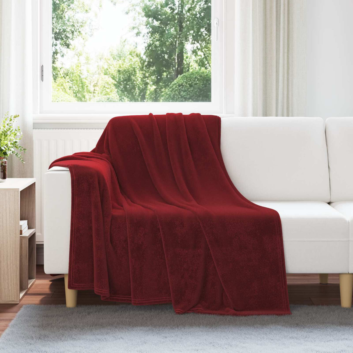 Bordeaux / 150 x 200 cm – Plaid polaire Moelly