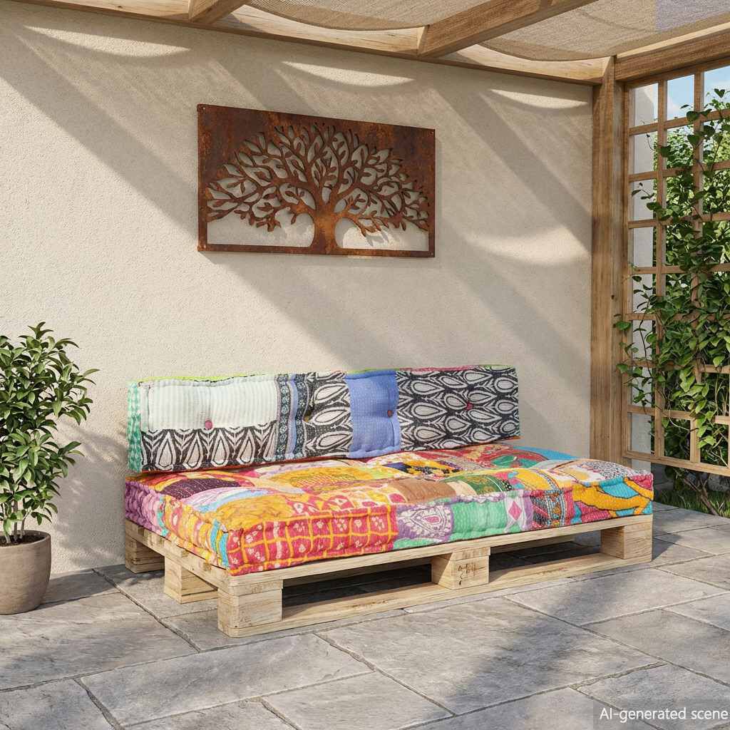 Patchwork / Duo – Le Moelly coussin de canapé sur palette