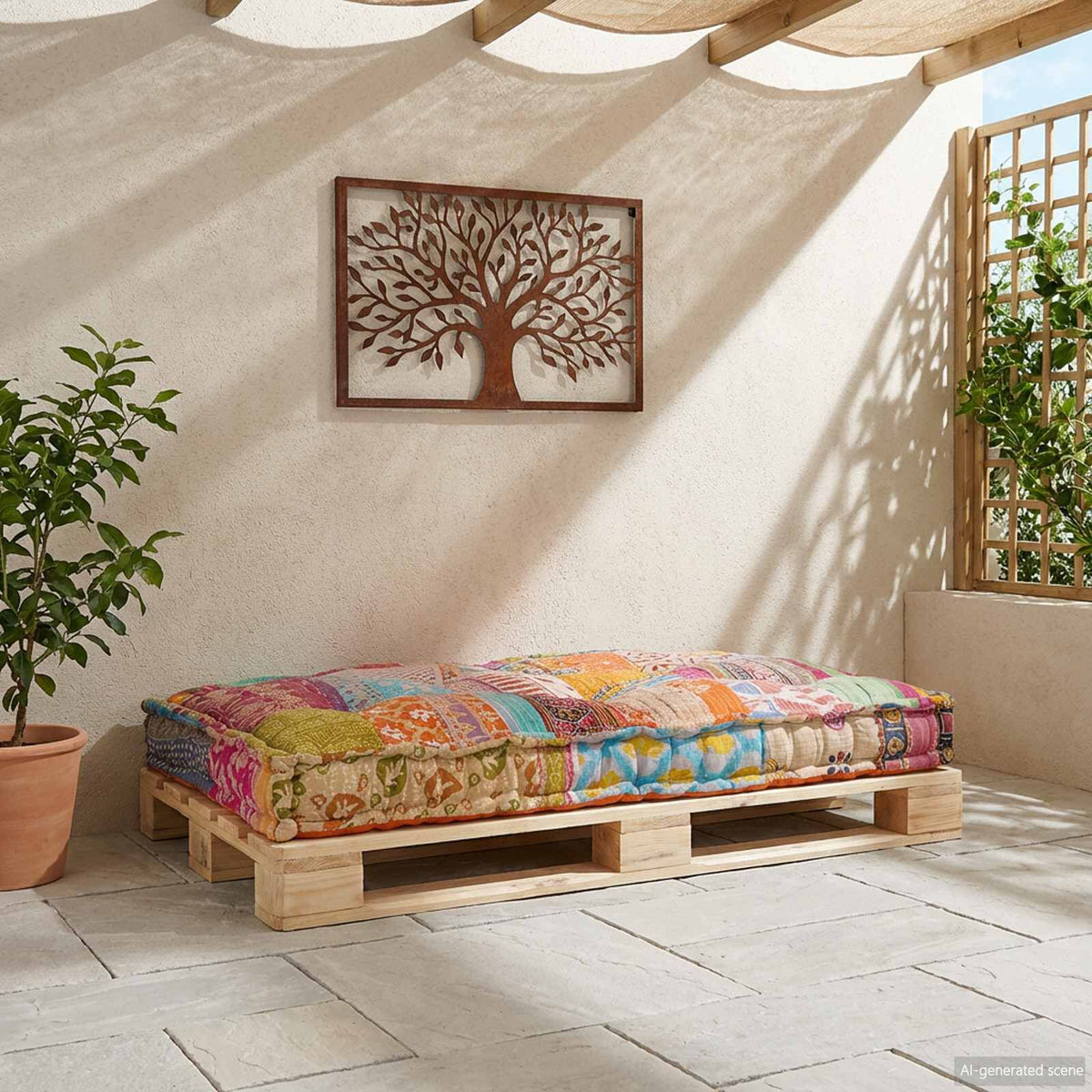 Patchwork / Solo – Le Moelly coussin de canapé sur palette