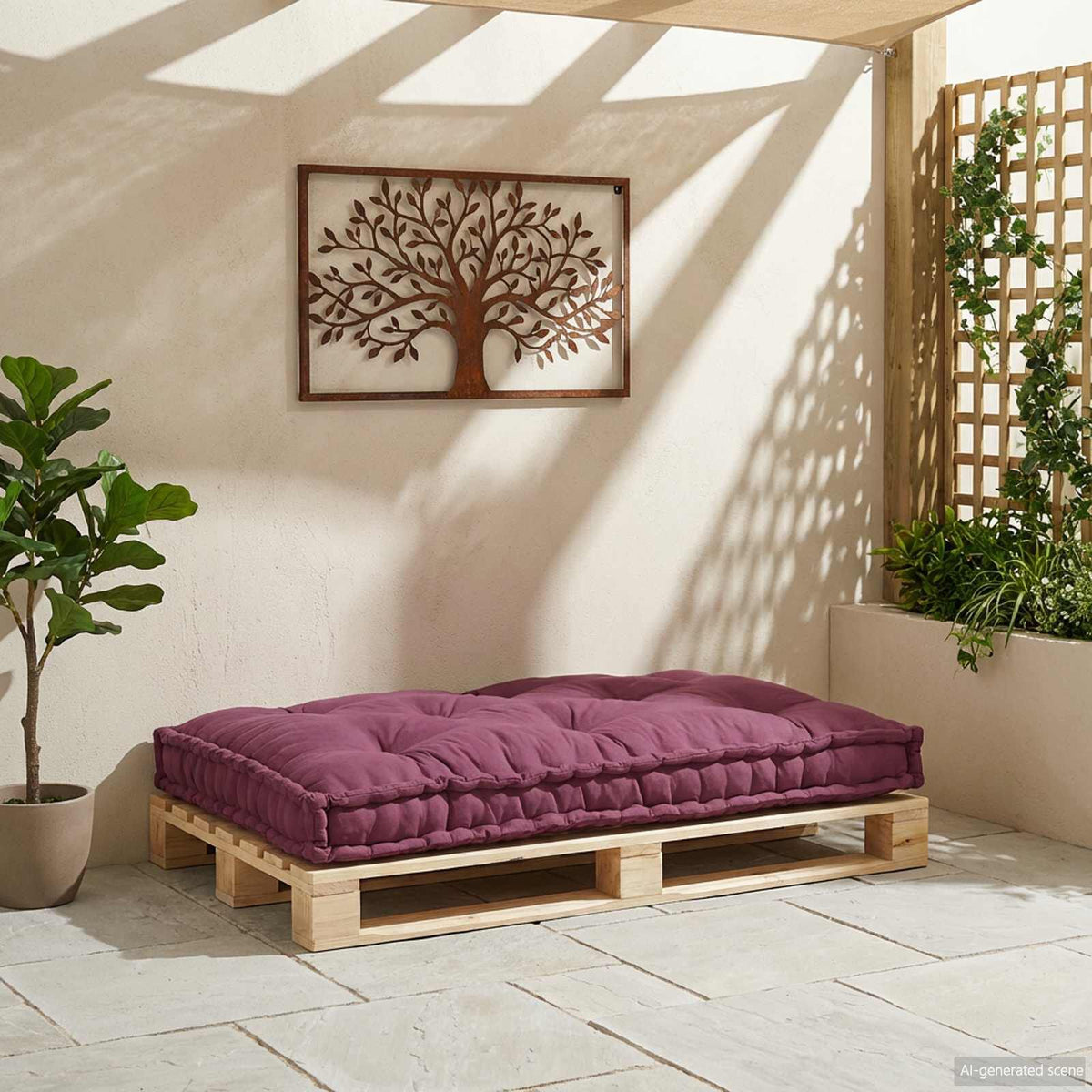 Marron / Solo – Le Moelly coussin de canapé sur palette