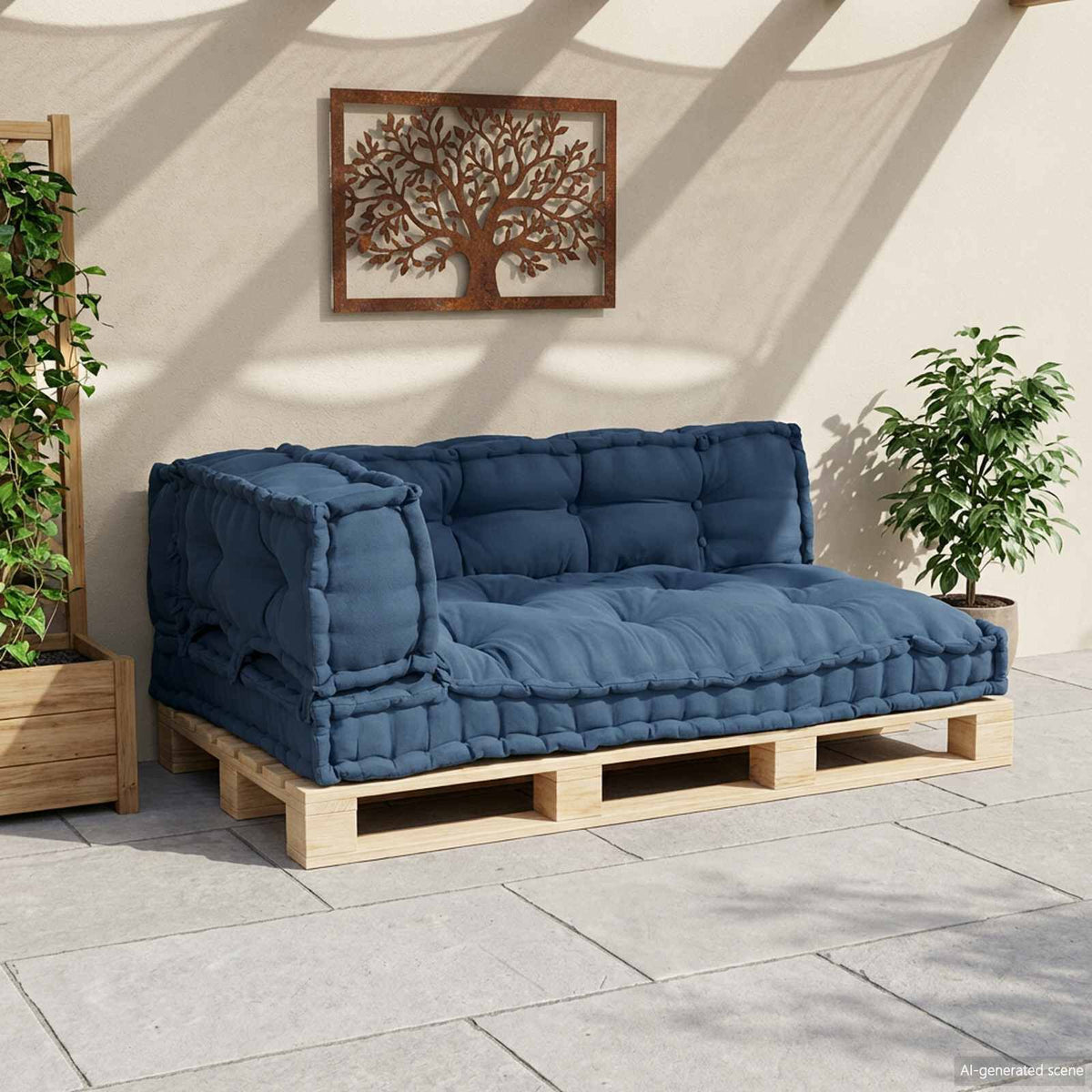 Indigo / Trio – Le Moelly coussin de canapé sur palette