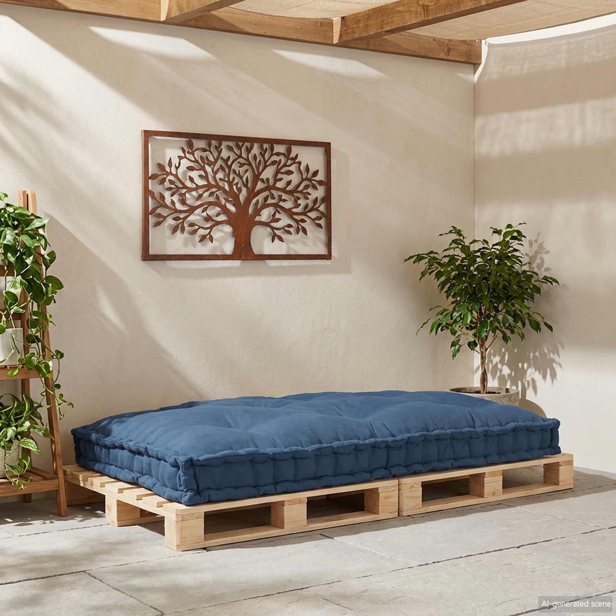 Indigo / Solo – Le Moelly coussin de canapé sur palette
