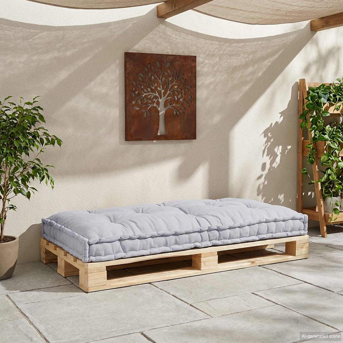 Gris / Solo – Le Moelly coussin de canapé sur palette