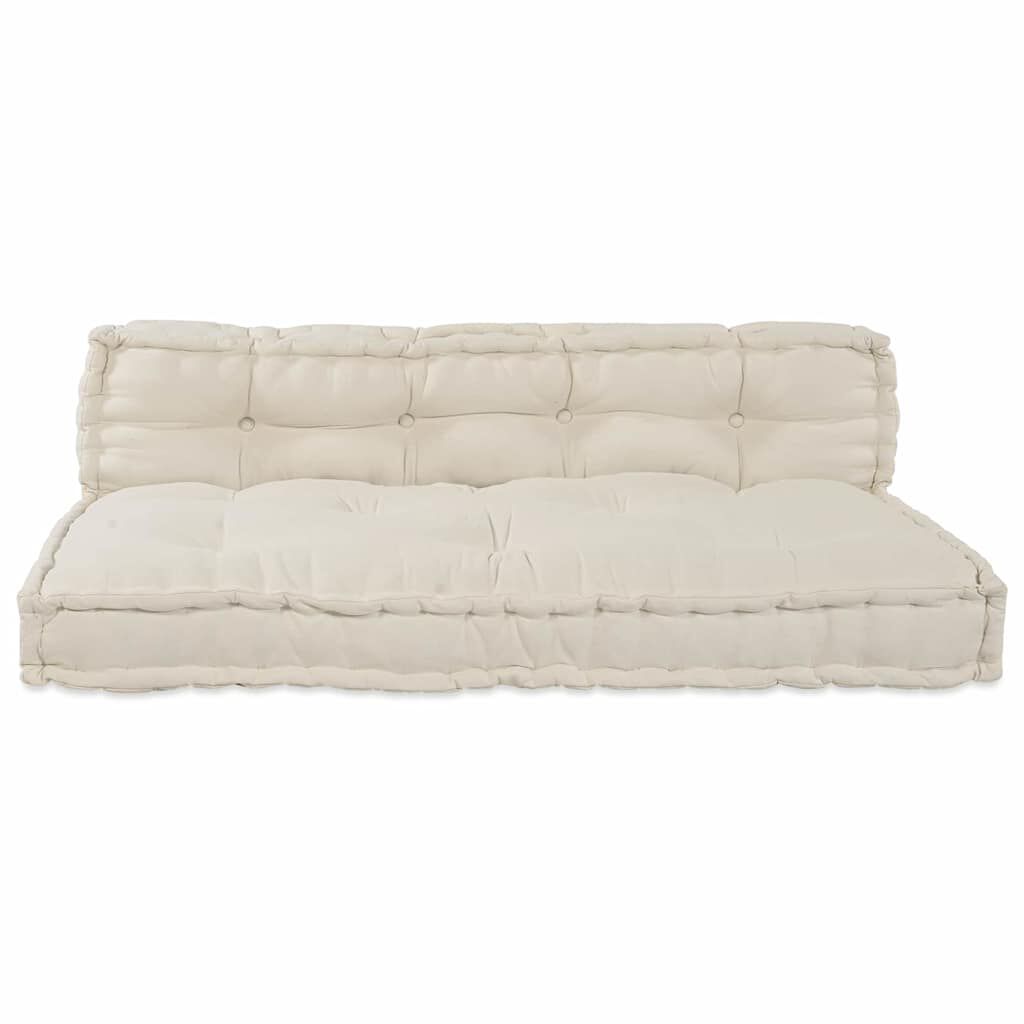 Crème / Duo – Le Moelly coussin de canapé sur palette