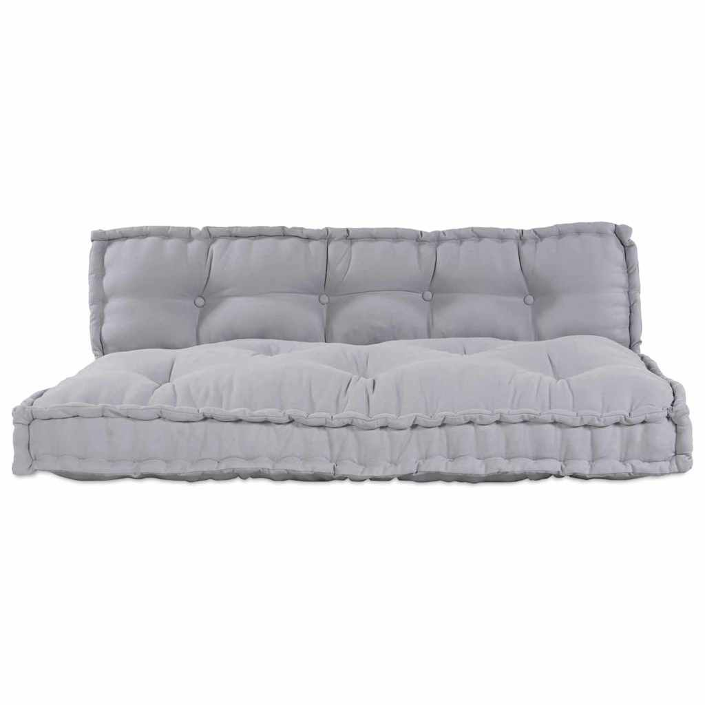 Gris / Duo – Le Moelly coussin de canapé sur palette