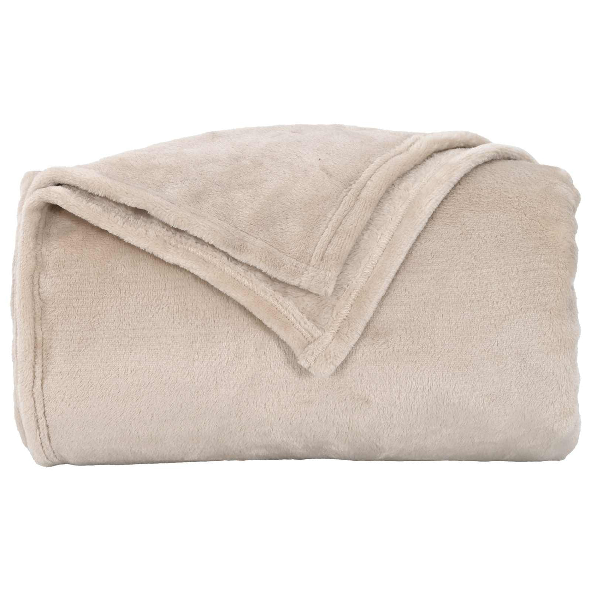 Beige / 150 x 200 cm – Plaid polaire Moelly