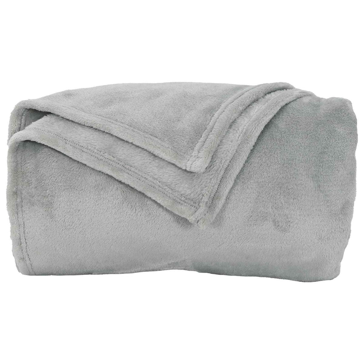 Gris / 240 x 270 cm – Plaid polaire Moelly