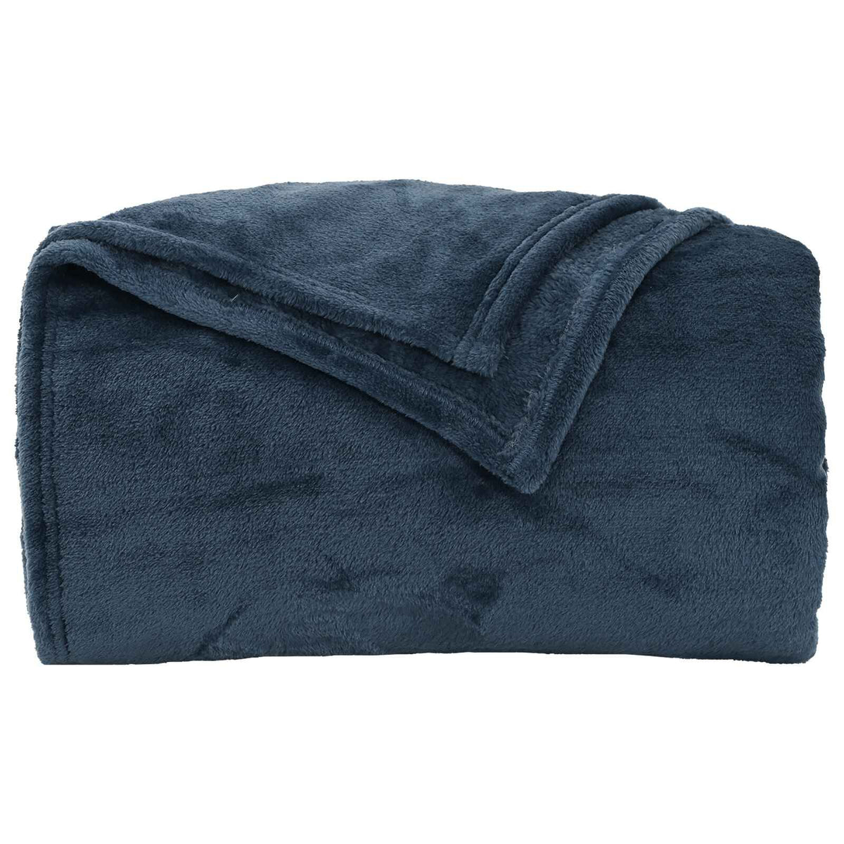 Bleu marine / 220 x 240 cm – Plaid polaire Moelly