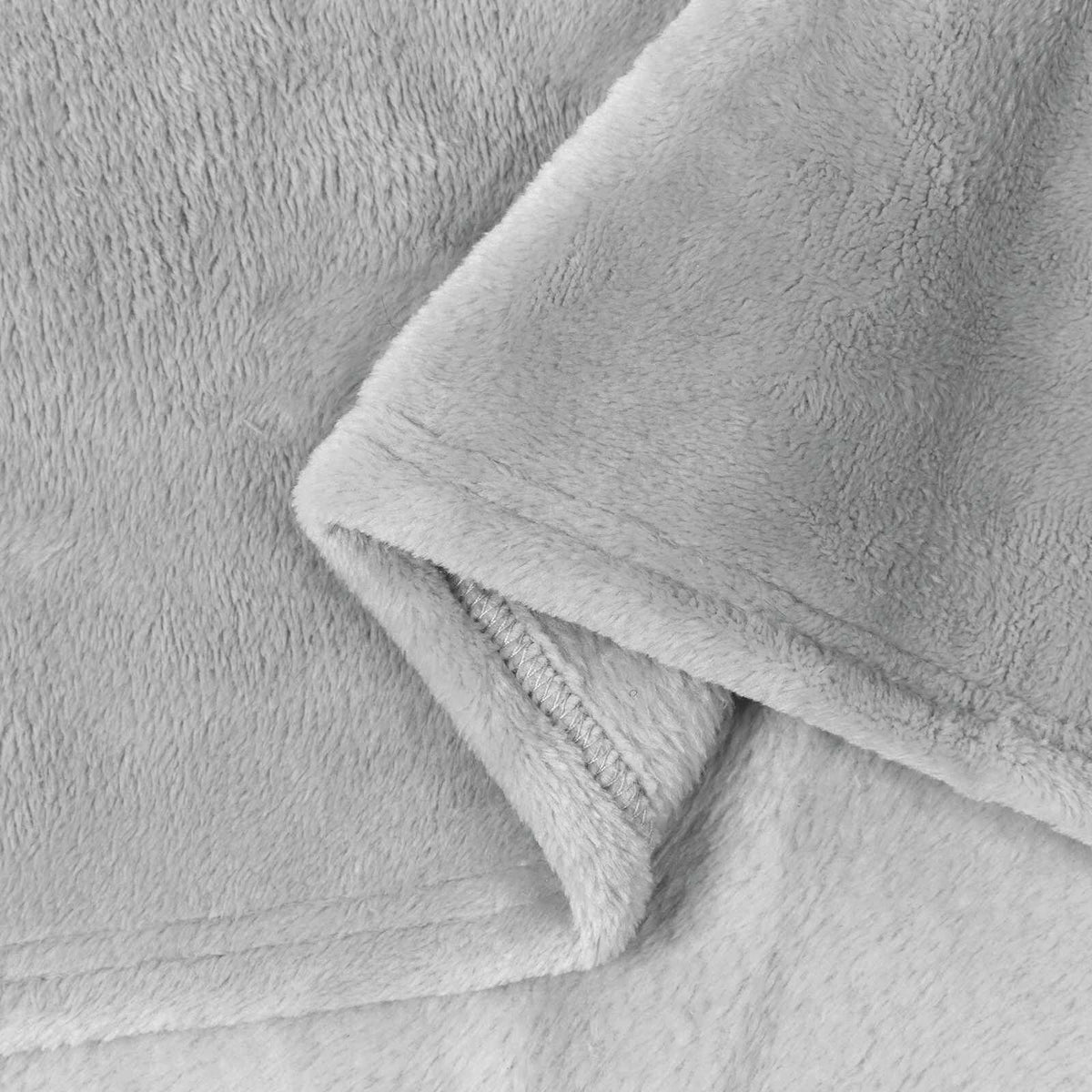 Gris / 220 x 240 cm – Plaid polaire Moelly