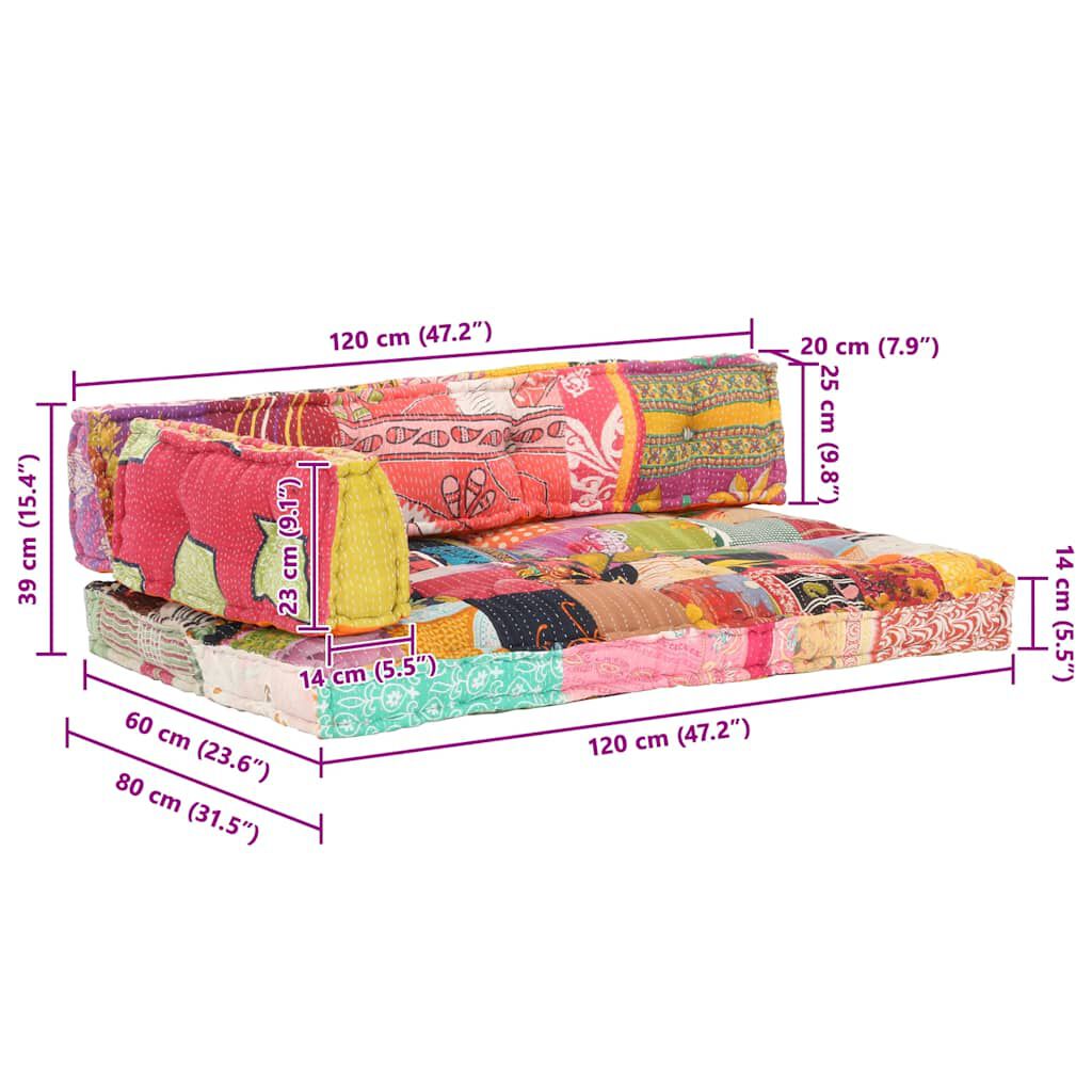 Patchwork / Trio – Le Moelly coussin de canapé sur palette