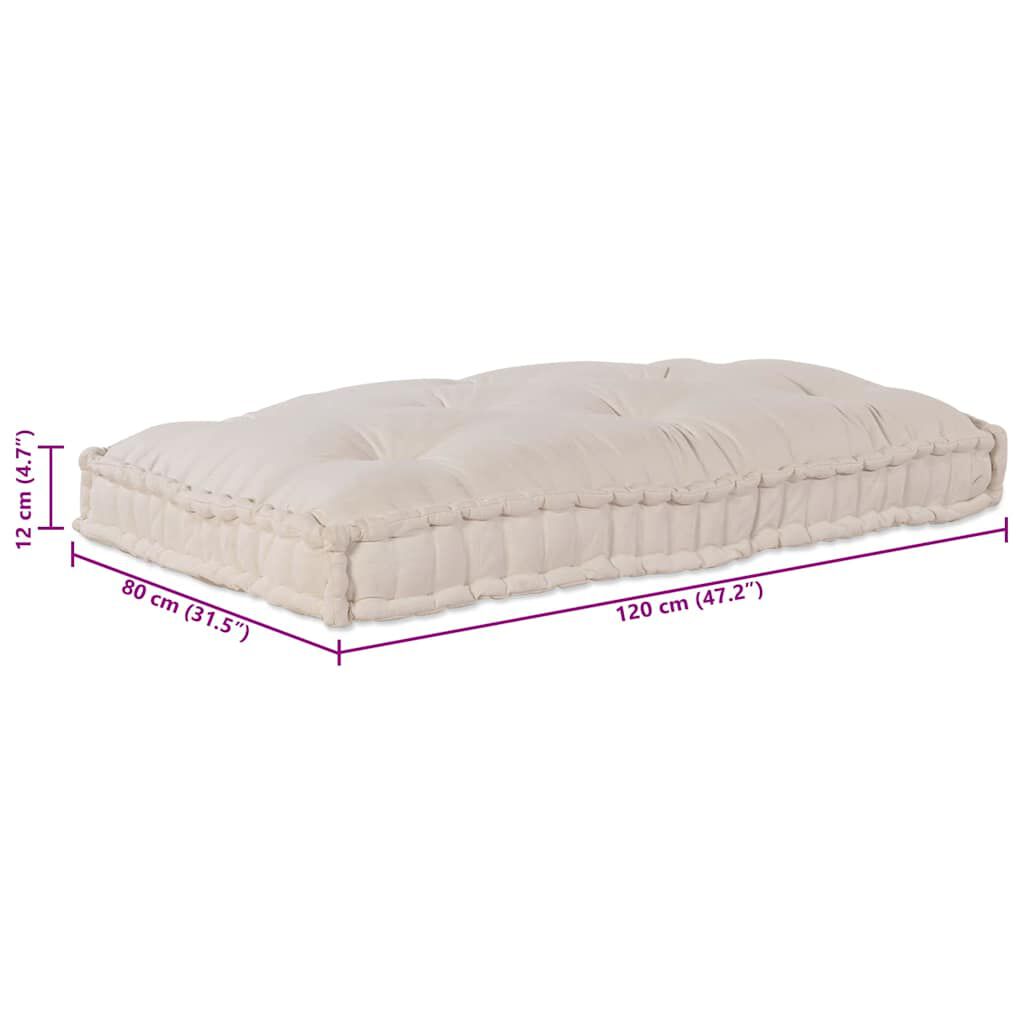 Crème / Solo – Le Moelly coussin de canapé sur palette