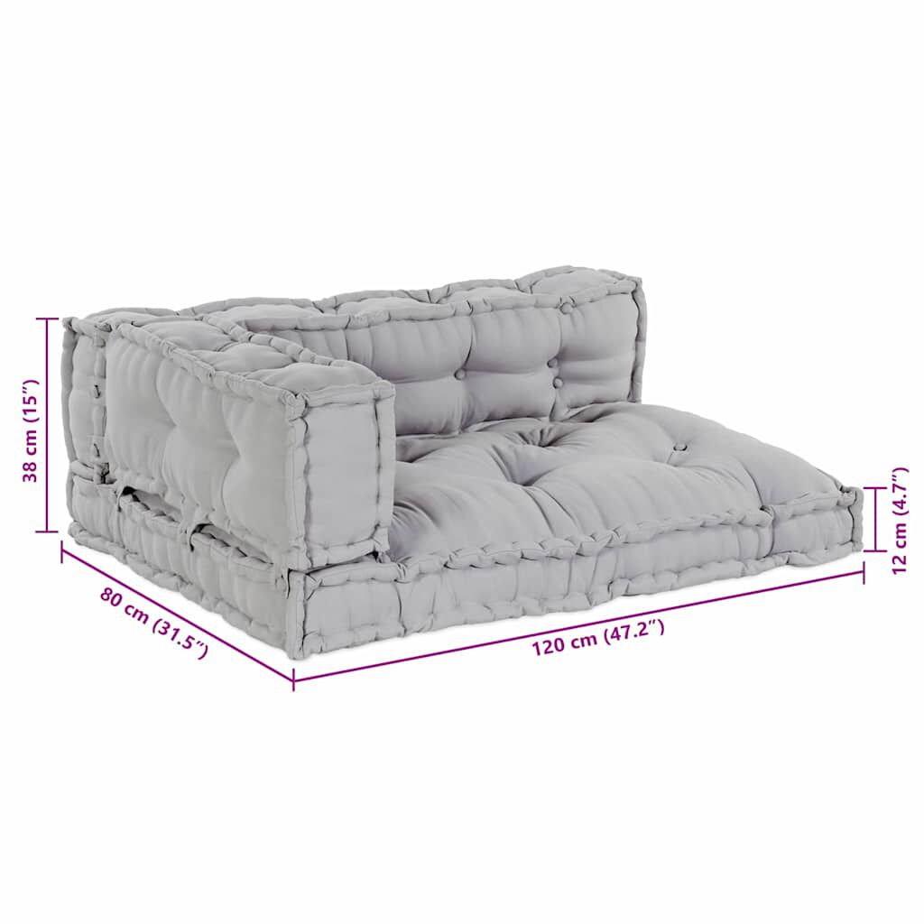 Gris / Trio – Le Moelly coussin de canapé sur palette
